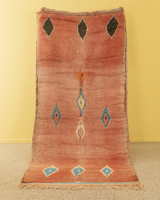 Image 1 of vintage Boujad, berber vloerkleed, 130 X 300 cm