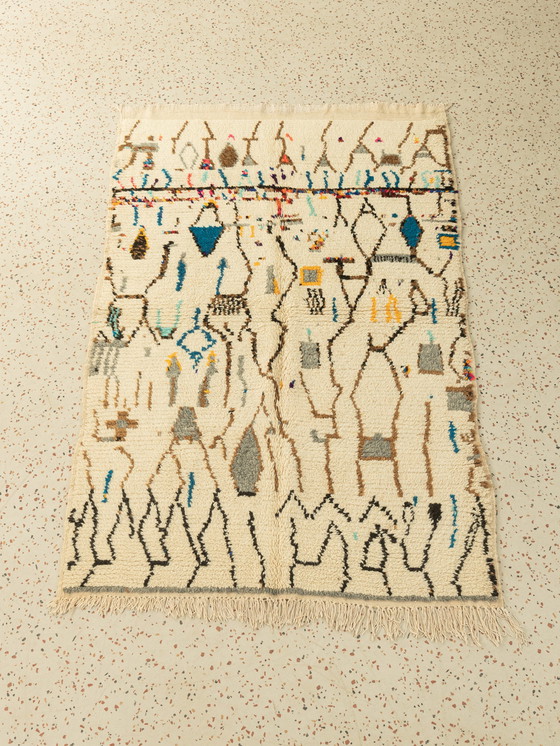 Image 1 of  Vintage Azilal, Berbers tapijt, 140 X 220 