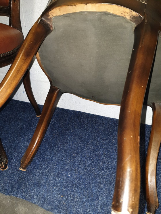 Image 1 of 4 Louie Seize Leder Eetkamer Stoelen 