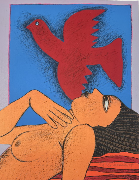 Image 1 of Gesigneerd; Guillaume Corneille Lithografie Evasion 1995 E/A