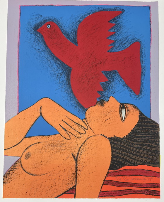 Image 1 of Gesigneerd; Guillaume Corneille Lithografie Evasion 1995 E/A