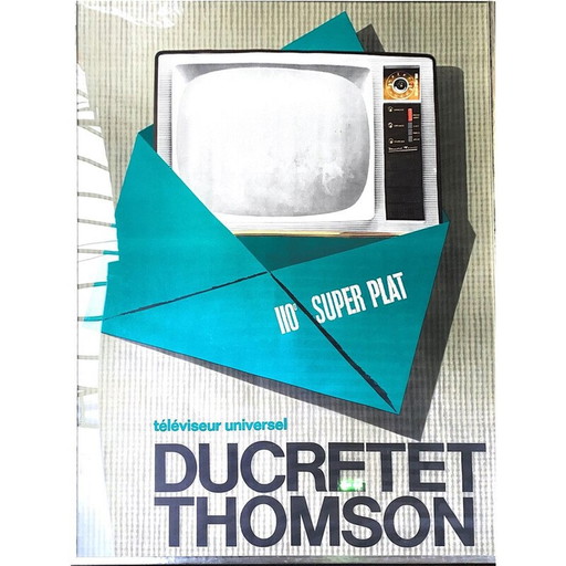 Oude reclameposter Ducretet Thomson, Frankrijk 1960