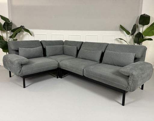 Rolf Benz Plura Stof Grijs Designer Sofa Couch