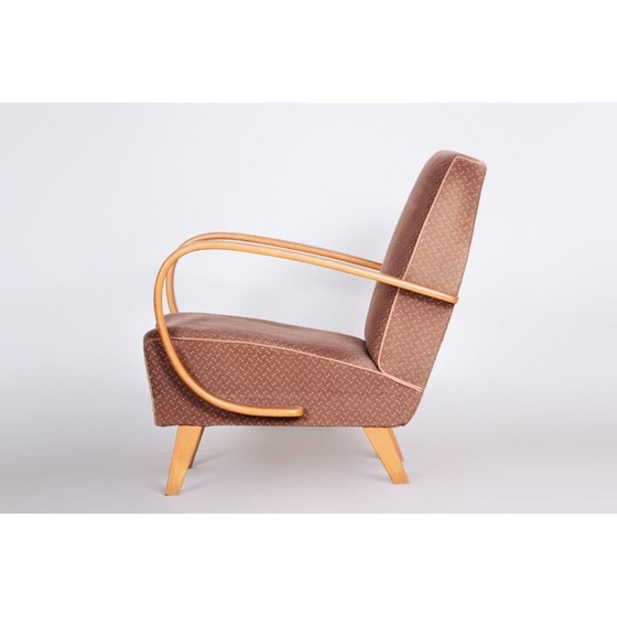 Image 1 of Vintage bruine Art Deco fauteuil, jaren 1930