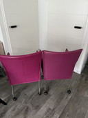 4x Ahrend eetkamerstoel leer