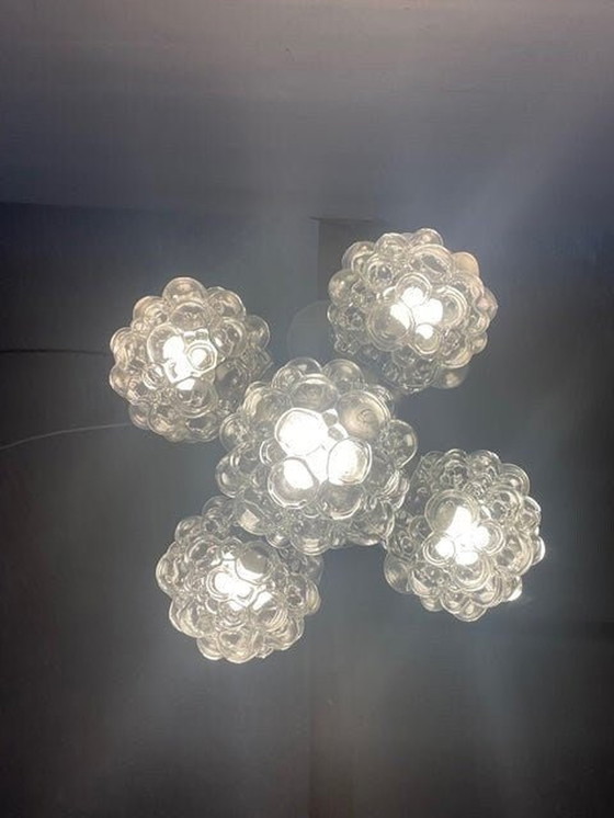 Image 1 of Prachtige handgemaakte Spoetniklamp van glas en chroom