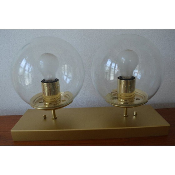 Image 1 of Vintage plafondlamp in metaal en messing van Kamenicky Senov