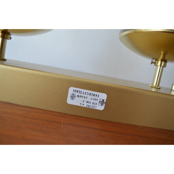 Image 1 of Vintage plafondlamp in metaal en messing van Kamenicky Senov