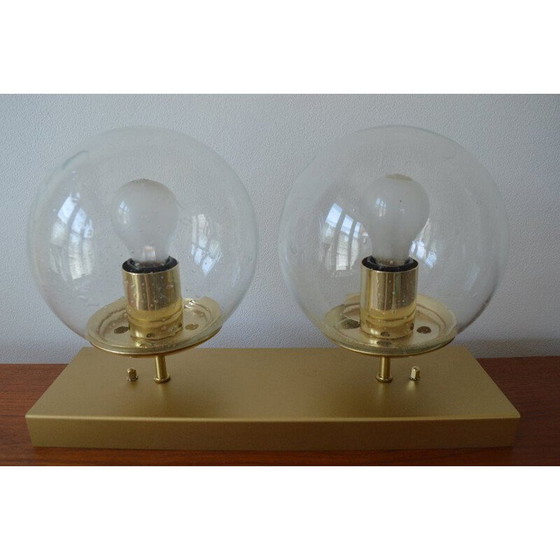 Image 1 of Vintage plafondlamp in metaal en messing van Kamenicky Senov