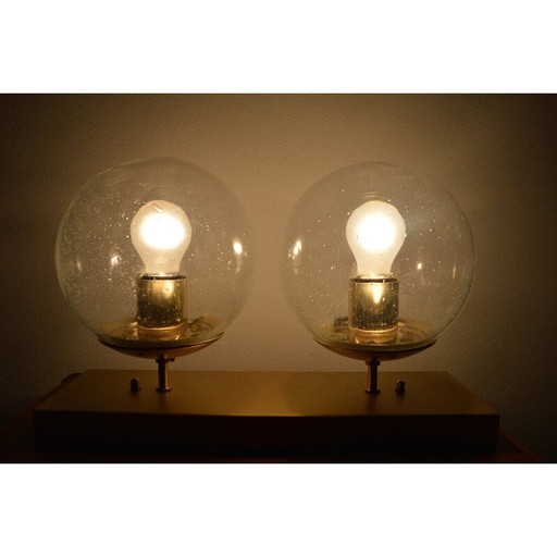 Vintage plafondlamp in metaal en messing van Kamenicky Senov