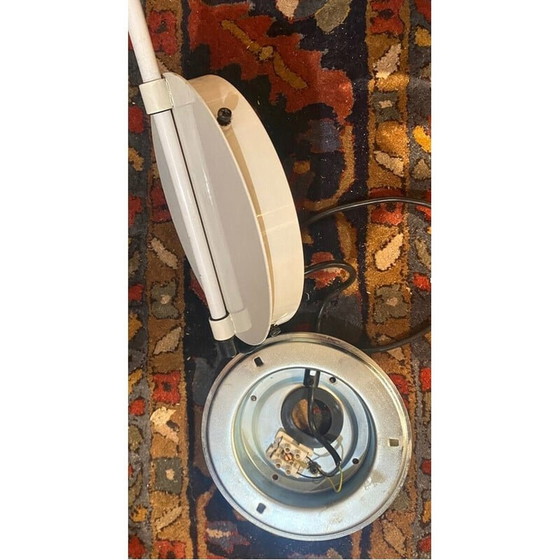 Image 1 of Vintage wandlamp in wit gelakt metaal, 1970