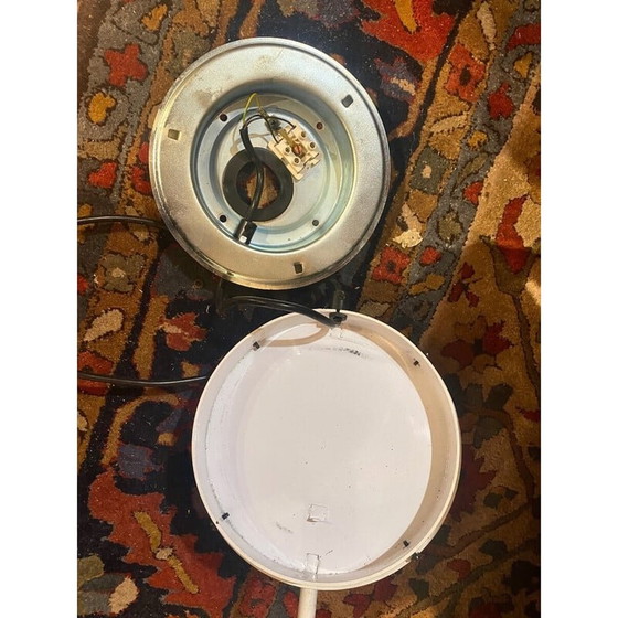 Image 1 of Vintage wandlamp in wit gelakt metaal, 1970