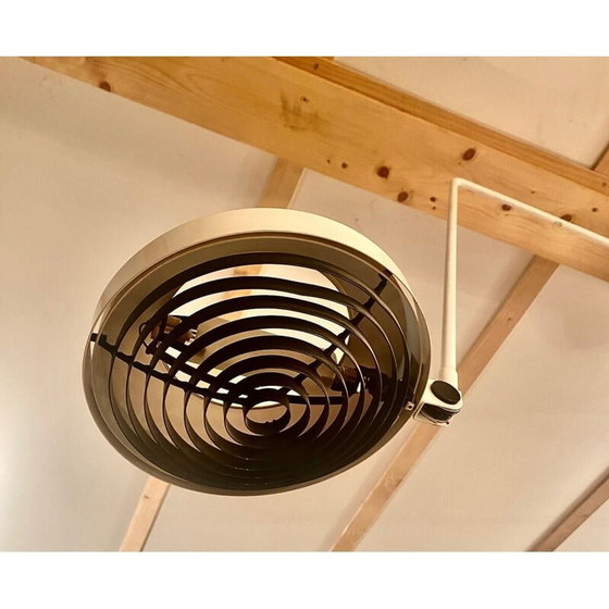 Image 1 of Vintage wandlamp in wit gelakt metaal, 1970