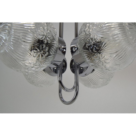 Image 1 of Paar mid-century chromen kroonluchters van Instala Decin, Tsjecho-Slowakije 1970