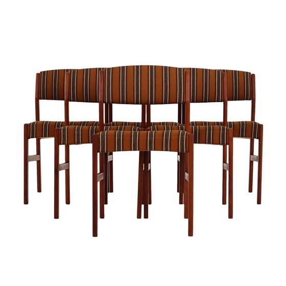 Image 1 of Set van zes teakhouten stoelen, Deens ontwerp, 1970S, Productie: Denemarken