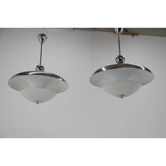 Image 1 of Paar vintage Bauhaus kroonluchters van Franta Anyz, jaren 1930