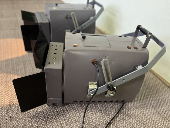 Image 1 of 2x Vintage Industriele theater spots