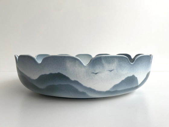 Image 1 of Vintage Virebent Yves Mohy Xxl Kom Porselein Frankrijk '70S