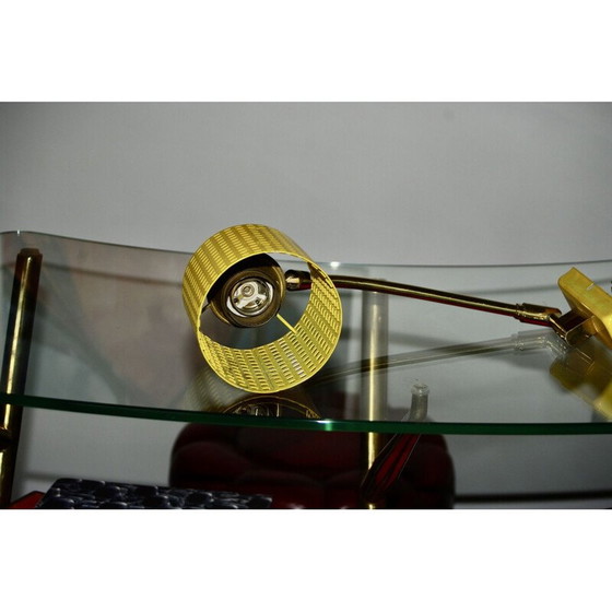 Image 1 of Vintage verstelbare wandlamp in staal en messing, Duitsland 1960