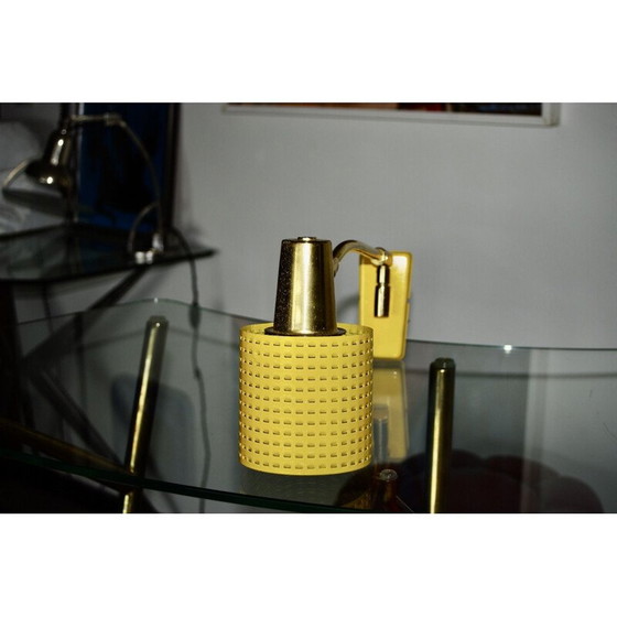 Image 1 of Vintage verstelbare wandlamp in staal en messing, Duitsland 1960