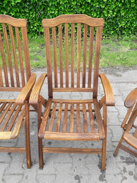 Image 1 of 4 Hartman Mesch Selection teak tuinstoelen, inklapbaar