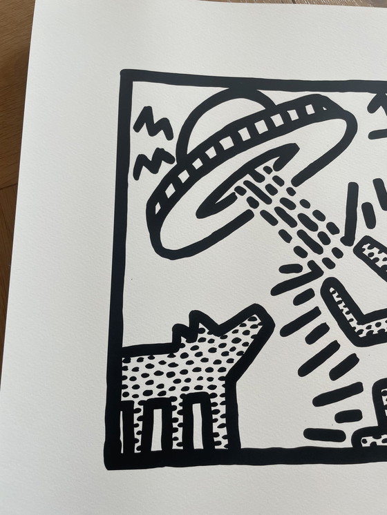 Image 1 of Keith Haring (1958-1990), Honden met ufo's,1982