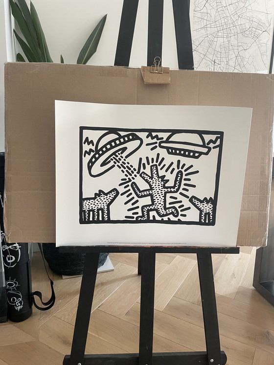 Image 1 of Keith Haring (1958-1990), Honden met ufo's,1982