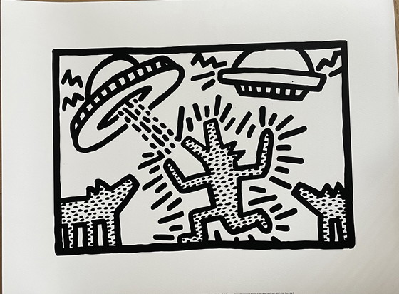 Image 1 of Keith Haring (1958-1990), Honden met ufo's,1982