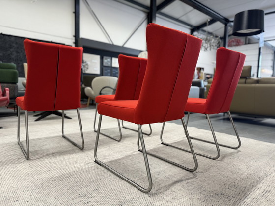 Image 1 of 4 Jess Design Largo eetkamerstoelen rood 