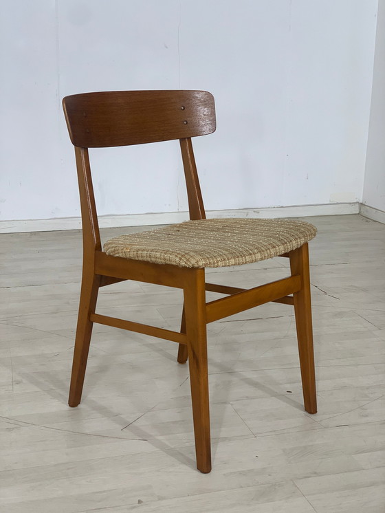 Image 1 of Deense teak farstrup stoelen eetkamerstoelen vintage