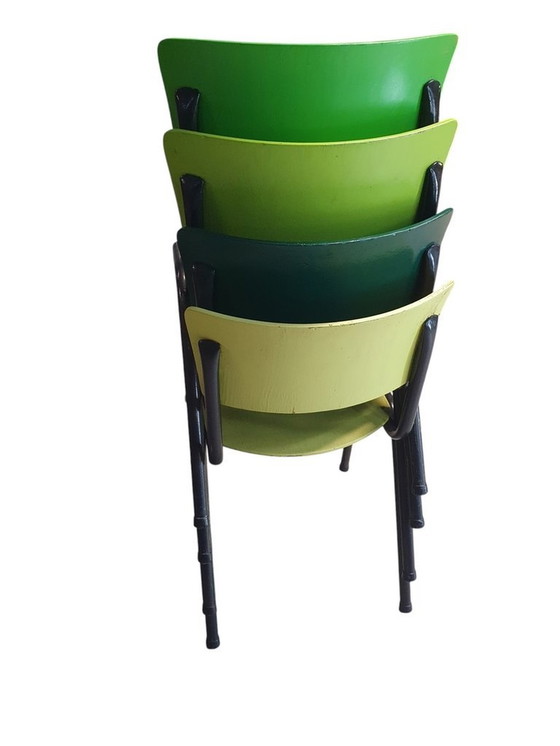 Image 1 of 2148 Industriele Vintage Schoolstoelen Stoelen