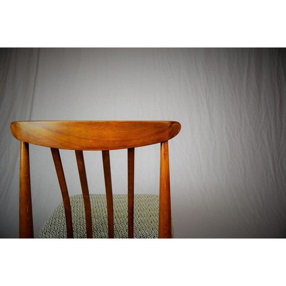 Image 1 of Set van vier beklede eetkamerstoelen, Tsjecho-Slowakije - 1960