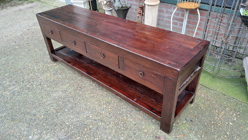 Aziatische Stijl Tv-Meubel Wandconsole  Sidetable Afm. 170 X 45Cm En 60Cm Hoog.