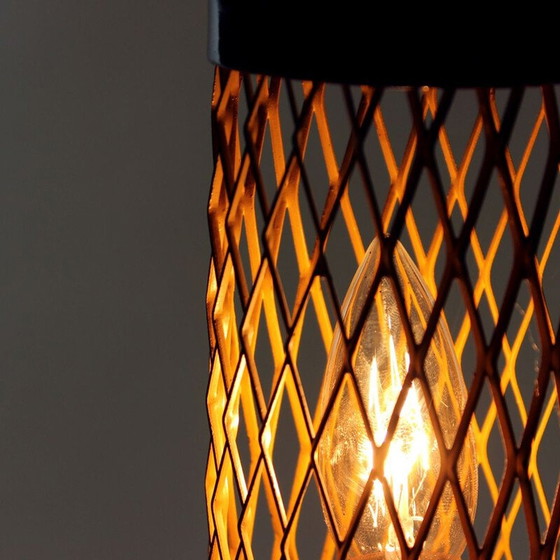 Image 1 of Vintage metalen lamp, Tsjecho-Slowakije 1950