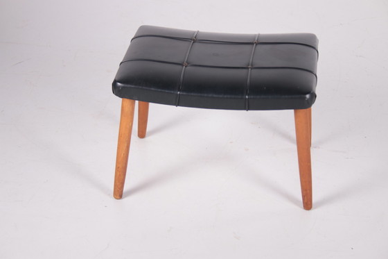 Image 1 of Deense vintage poef of hocker uit de 1960