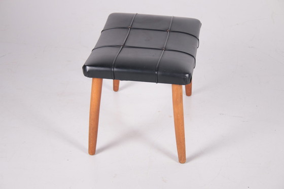 Image 1 of Deense vintage poef of hocker uit de 1960