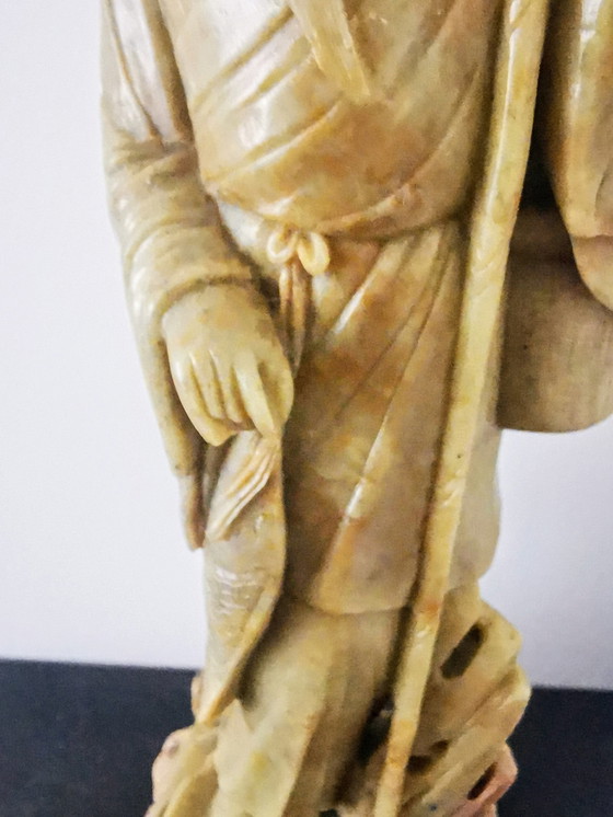 Image 1 of Beeld, Speksteen, Chinese Geluksgod Shou