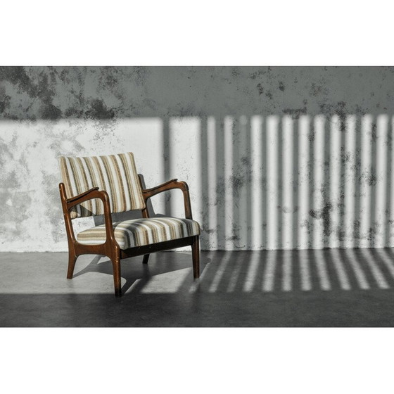 Image 1 of Vintage Deense teakhouten fauteuil