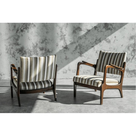 Image 1 of Vintage Deense teakhouten fauteuil