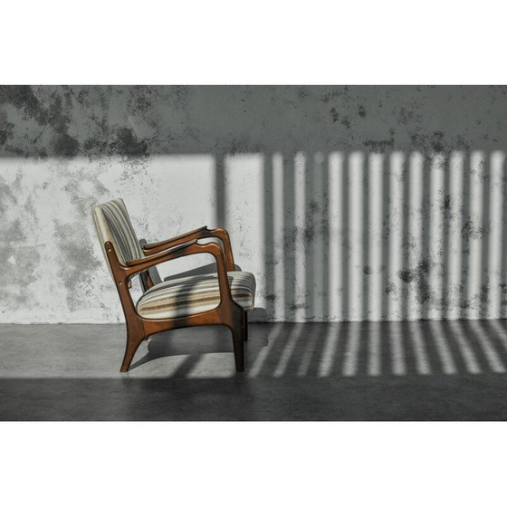 Image 1 of Vintage Deense teakhouten fauteuil