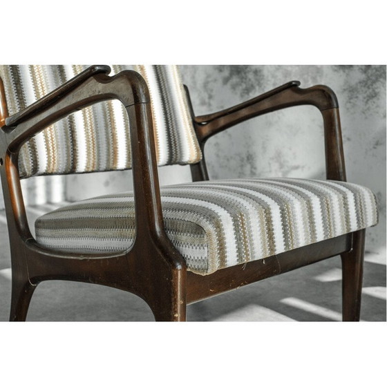 Image 1 of Vintage Deense teakhouten fauteuil