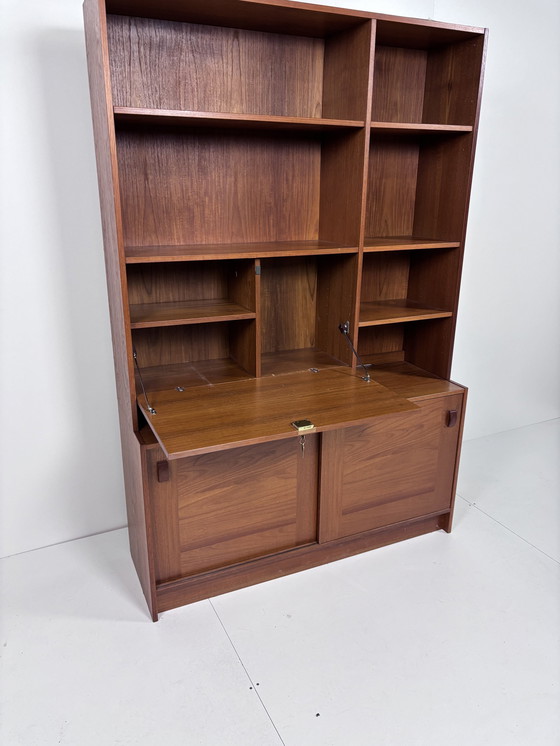 Image 1 of Vintage Teak Domino Kast Highboard Secretaire