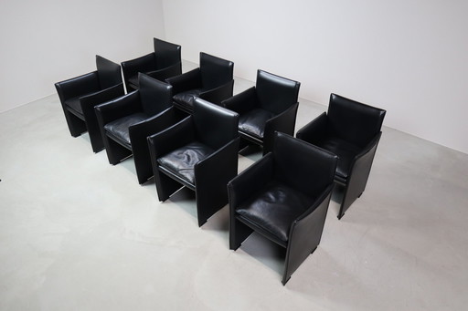 Set Of Eight Break 401 Armchairs By Mario Bellini For Cassina, 1976