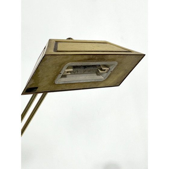 Image 1 of Verstelbare vintage vloerlamp in massief messing, Italië 1970