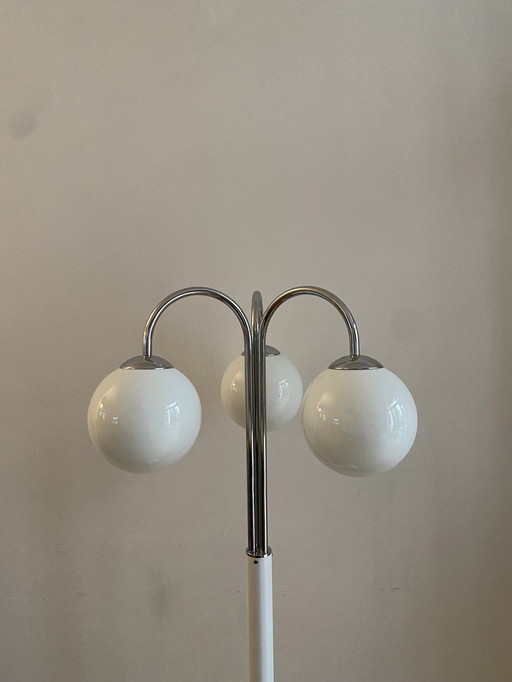 Space Age Bollamp Ikea Harmonie 1970 Wit Vloerlamp 