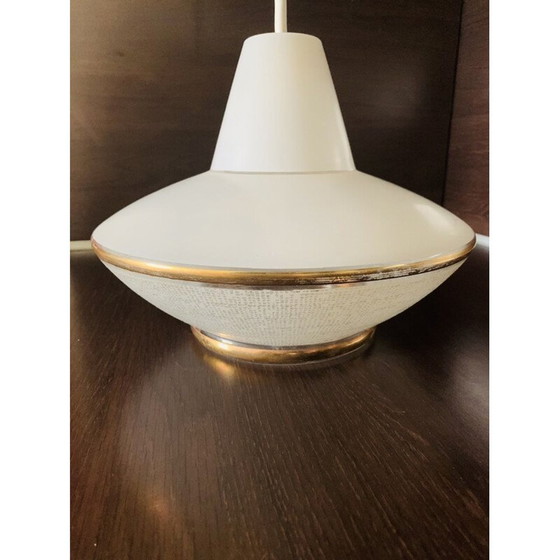 Image 1 of Vintage Ufo opaline hanglamp, 1950-1960