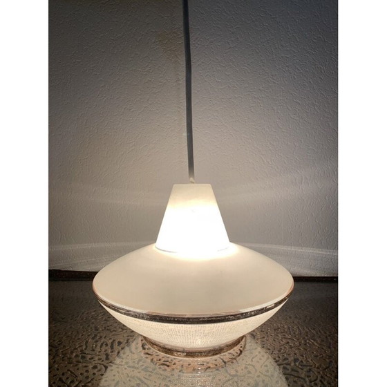 Image 1 of Vintage Ufo opaline hanglamp, 1950-1960