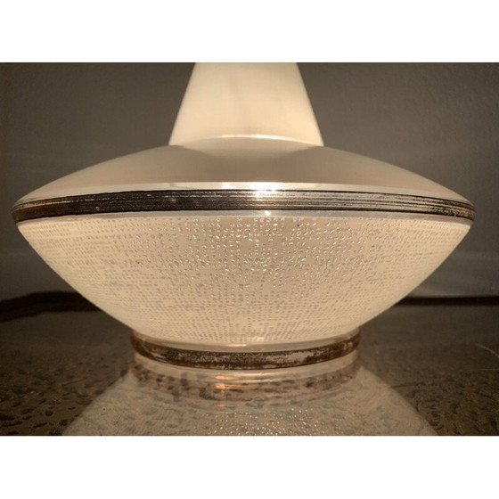 Image 1 of Vintage Ufo opaline hanglamp, 1950-1960