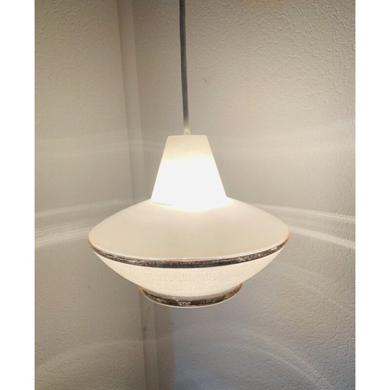 Image 1 of Vintage Ufo opaline hanglamp, 1950-1960