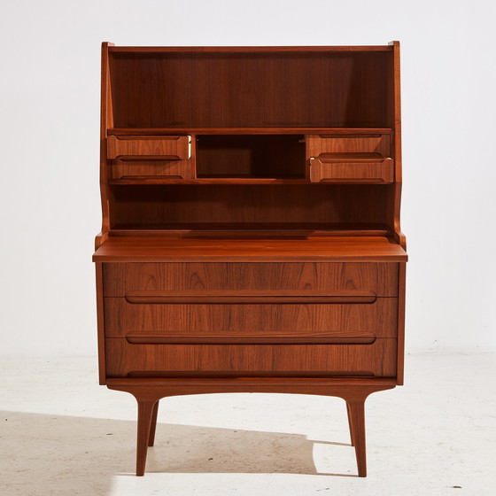 Image 1 of Mk10403 Gerestaureerd teak bureau